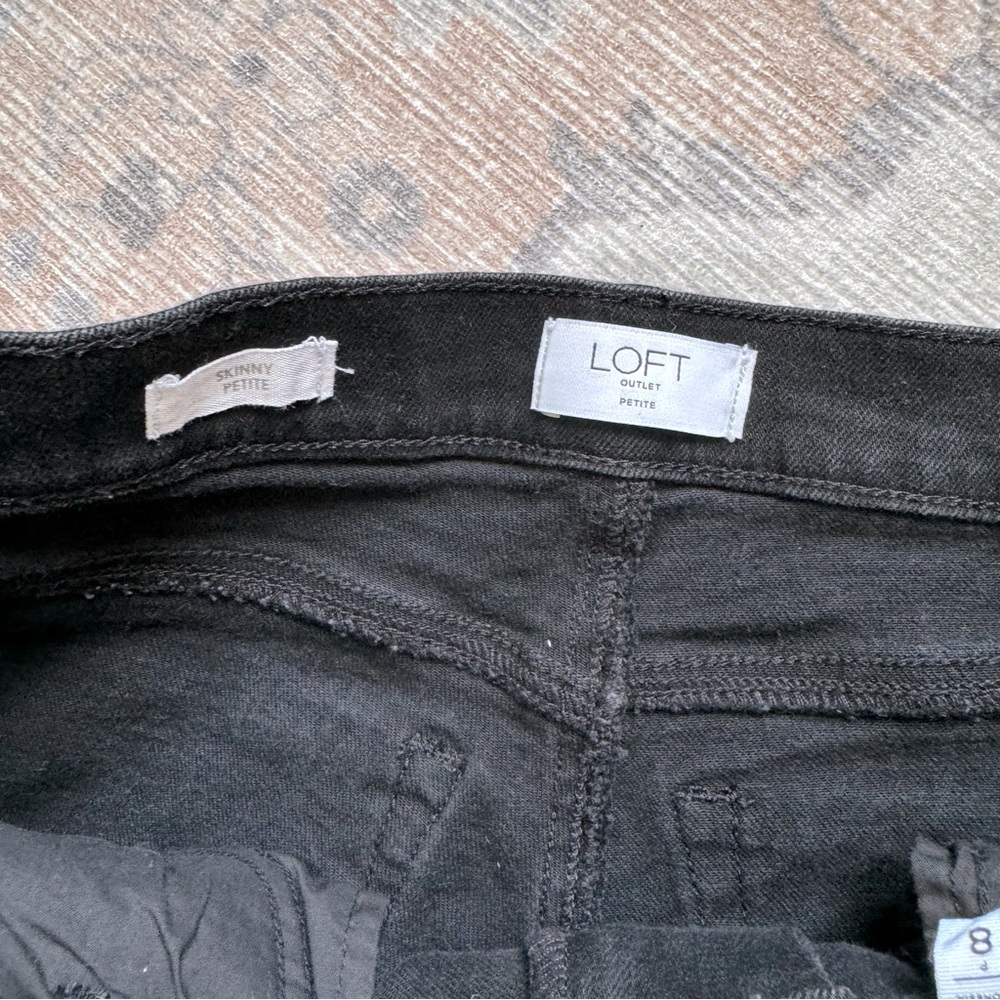 Loft Outlet Mid Rise Petite Skinny Jeans - Picture 6 of 9